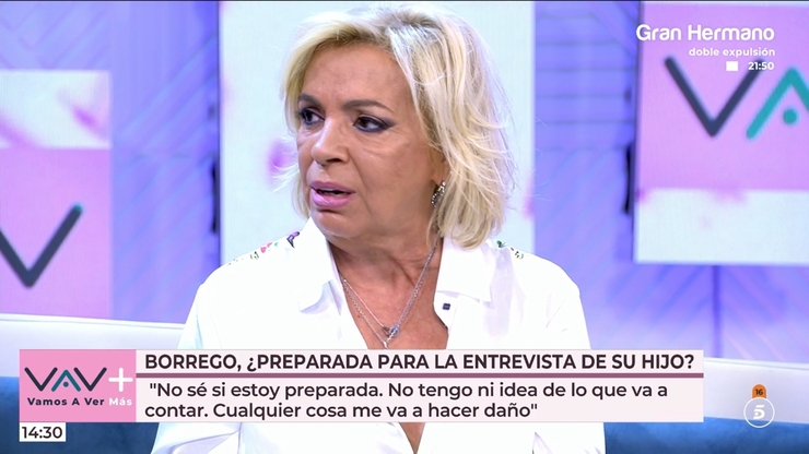 Carmen Borrego y su preocupación por la reveladora entrevista de su hijo José María Almoguera