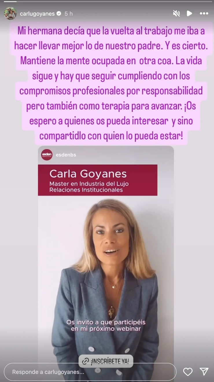 Carla Goyanes inicia un máster de moda en Miami tras el difícil fallecimiento de su familia