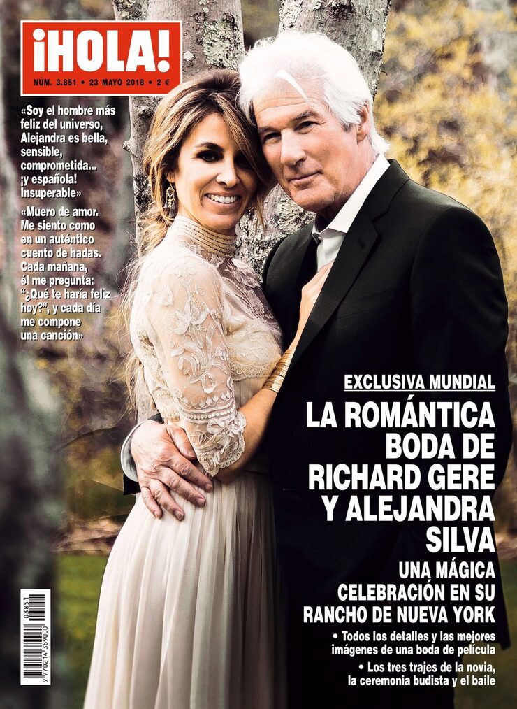 Alejandra y Richard Gere celebran amor y compromiso en Venecia por su aniversario especial