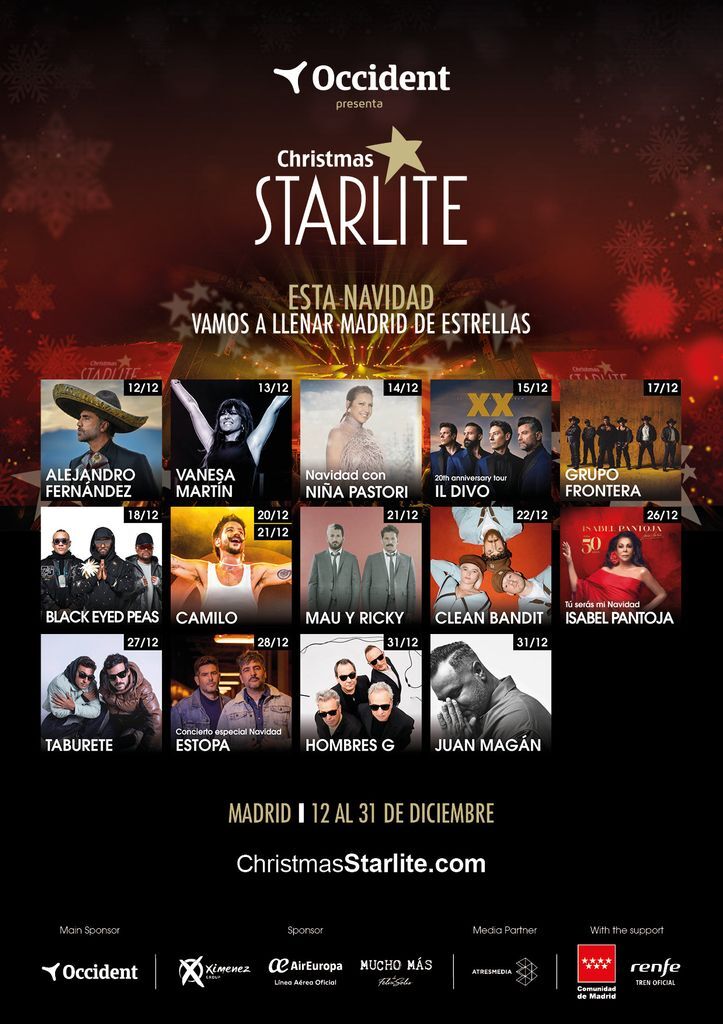 Starlite Christmas en Madrid: artistas reconocidos y una experiencia gastronómica única