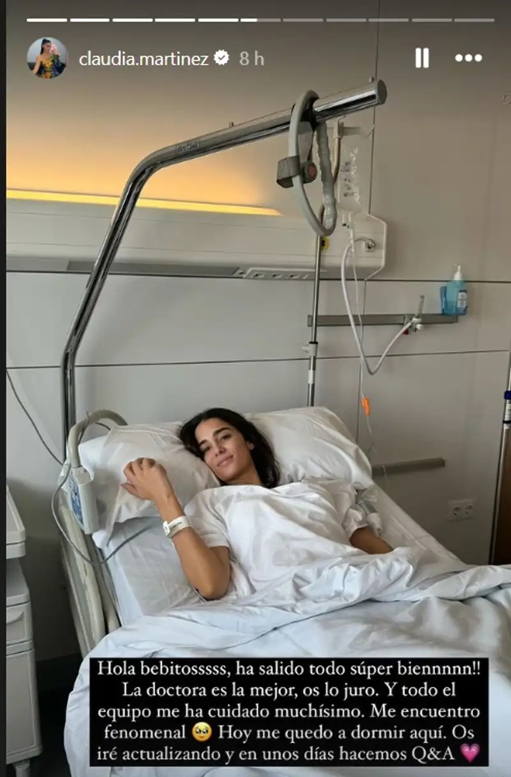 Claudia Martínez, concursante de 'Supervivientes 2024', ingresada en el hospital tras cirugía estética